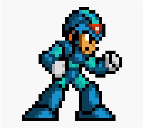 Megaman X Pixel Art Piskel Megaman Hd Png Download Kindpng