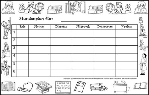 Blanko tabellen zum ausdruckenm : Kinder Stundenplan Zum Ausdrucken | Kalender
