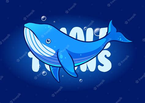 Premium Vector Whale Character Icon Vector Illustration Flat Cartoon