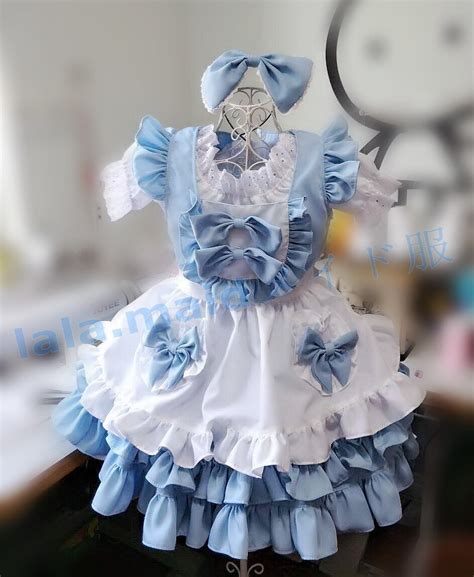 Blue Maid Temptation Dress Tailor Made Cosplay Lolita Costume On