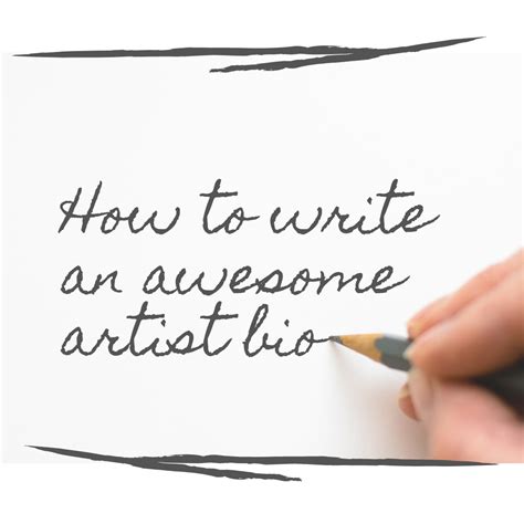 How To Write An Awesome Artist Bio How To Sell Art Online Online