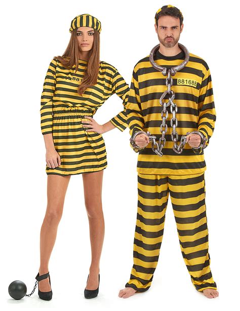 Costume Coppia Prigionieri Adulto Costumi Coppiae Vestiti Di