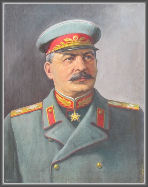 Oil Painting Stalin Portrait Big Ww2 Propaganda Kortex2
