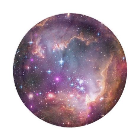 Galactic Outer Space Purple Nebulae Paper Plate Zazzle Com Galaxies