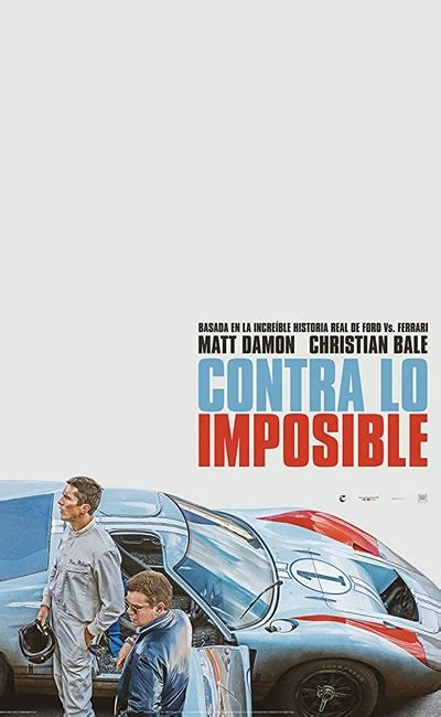 Le mans '66, se centra en un excéntrico y decidido equipo americano de ingenieros y diseñadores liderados por el visionario automovilístico carroll shelby (damon). Contra lo Imposible: Ford Vs. Ferrari (2019)