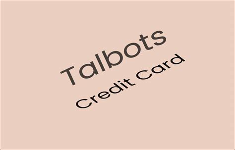 Talbots Credit Card Login / Registration at d.comenity.net