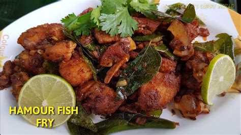 Which is one of the tastiest fleshy fish. Fish Chilli | Hamour fish fry recipe| special tawa fish ...