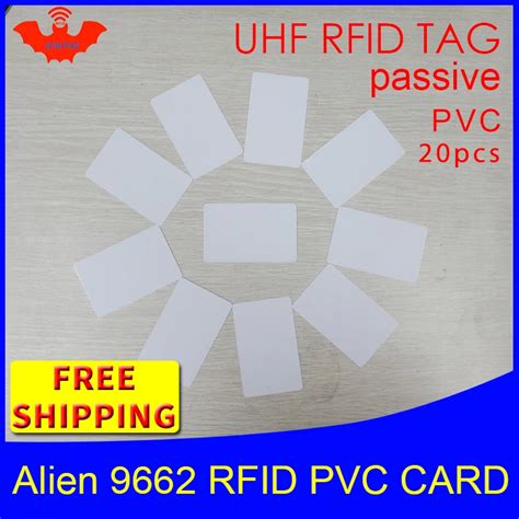 Uhf Rfid Pvc Card Alien 9662 915m868m860 960mhz H3 Epc 6c 20pcs Free