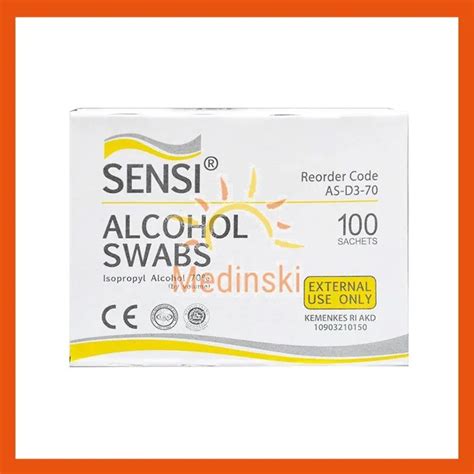 Sensi Alcohol Swab Tisu Alkohol Swabs Pads Tissue Sensi Box Isi