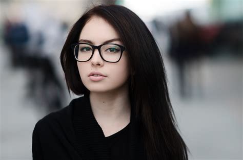 Women Women With Glasses Face Sheri Vi Portrait Glasses Depth Of
