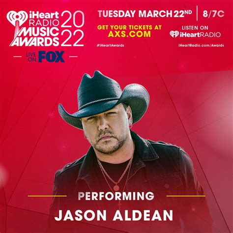 TUNE IN TO SEE JASON PERFORM AT THE IHEARTRADIO MUSIC AWARDS Jason Aldean