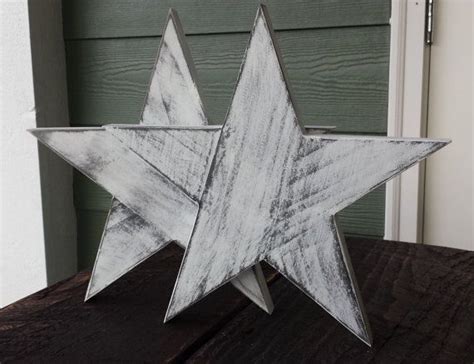 10 Large Wooden Stars Upcycled Wooden Stars Large Chunky Stars