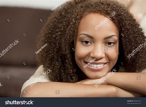 Beautiful Mixed Race African American Girl Stock Photo 38283193