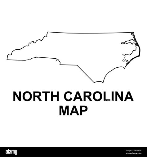 North Carolina Map Shape United States Of America Flat Concept Symbol