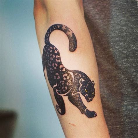 Panther Tattoo On The Right Forearm