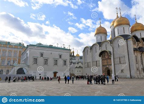 Tourists Visit Moscow Kremlin Unesco World Heritage Site Editorial
