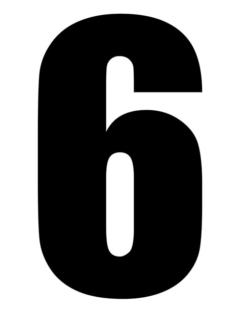 Number 6 Large Printable Numbers Free Printables Images And Photos Finder