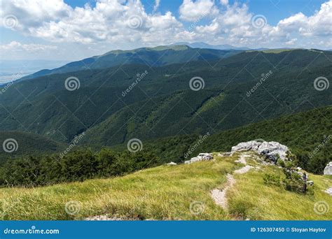 Summer Landscape To Stara Planina Balkan Mountains From Shipka Peak