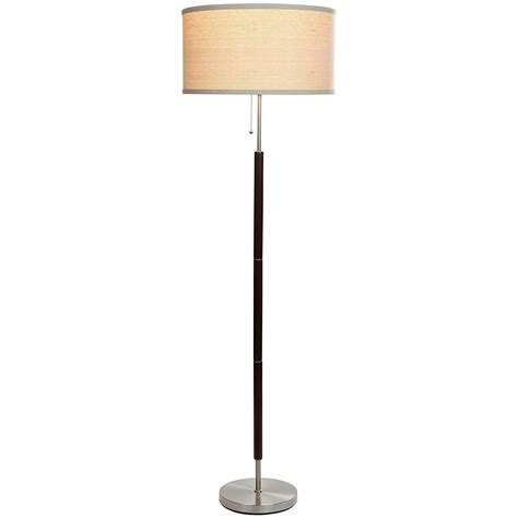 Stand drum shade floor lamp. Brightech Carter LED Floor Lamp Classy Vintage Drum Shade ...