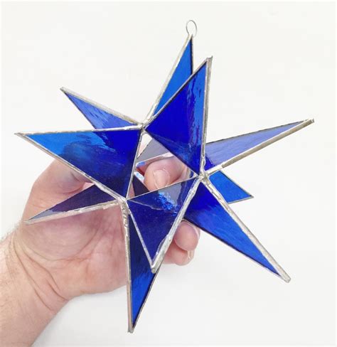 Large 7 Inch Stained Glass Moravian Star Handmade And Etsy