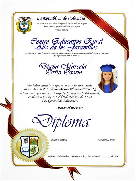 Diplomas De Honor Pa Primaria Imagui