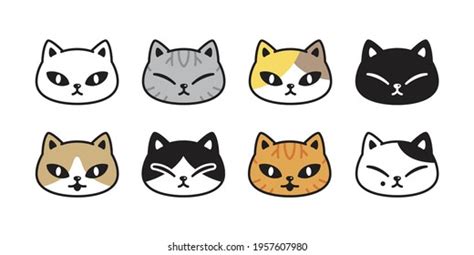 Cat Vector Icon Kitten Breed Calico Stock Vector Royalty Free