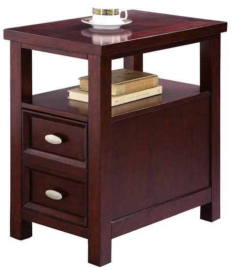 Narrow End Table With Drawers Home Furniture Design
