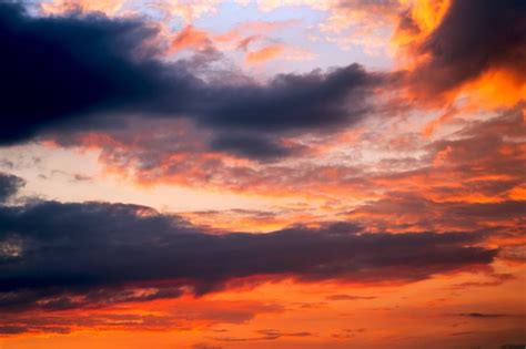 Premium Photo Colorful Dramatic Sky With Clouds At Sunset