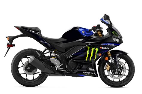 Celebrate 60th grand prix racing anniversary with special livery. 2021 Yamaha YZF-R3 Monster Energy Yamaha MotoGP Edition ...