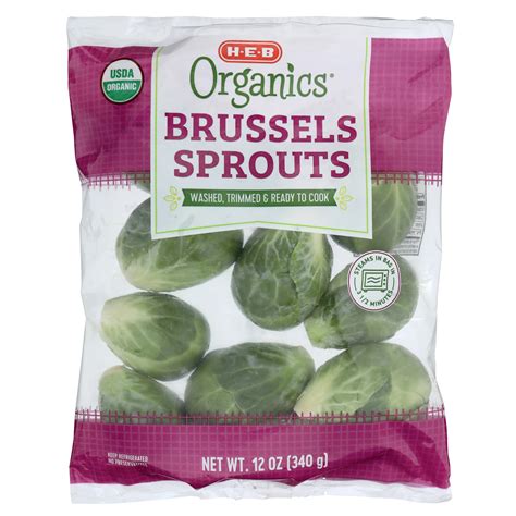 H E B Organics Fresh Steamable Brussels Sprouts Shop Broccoli