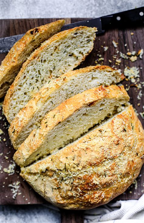 Easy Dutch Oven Bread With Roasted Garlic And Rosemary No Knead Bread Killing Thyme