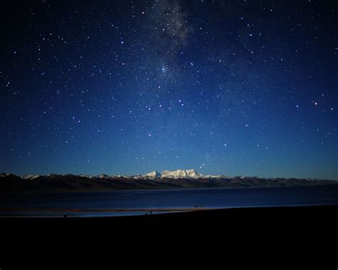 The Night Sky In Tibet Natural Scenery Wallpaper 1280x1024