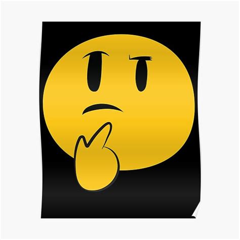 Thonkthinking Emoji Poster For Sale By Farhadaali Redbubble