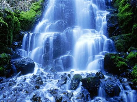 Beautiful Waterfall Waterfall Forest Bonito Blue Hd Wallpaper Peakpx