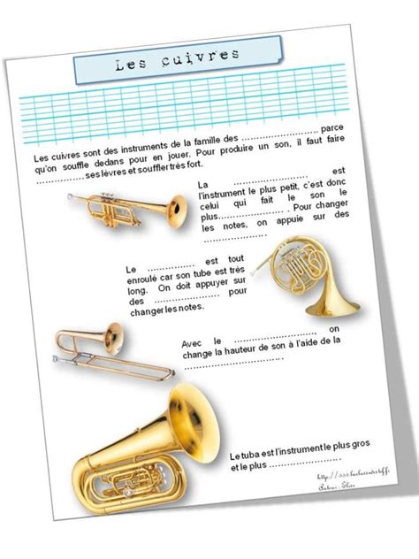 les instruments de musique les cuivres la classe de stef music school art school solfege