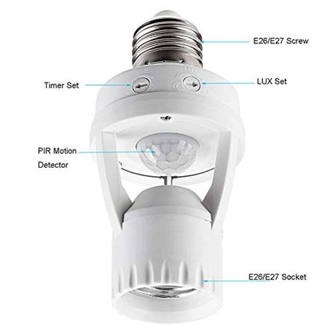 My mil forgets to turn the lights off. Motion Sensor Light Socket, PIR Motion E26 Screw Bulb ...