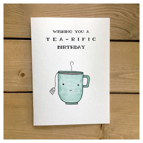 Tea Rific Birthday Birthday Card Tea Card Funny Birthday Card