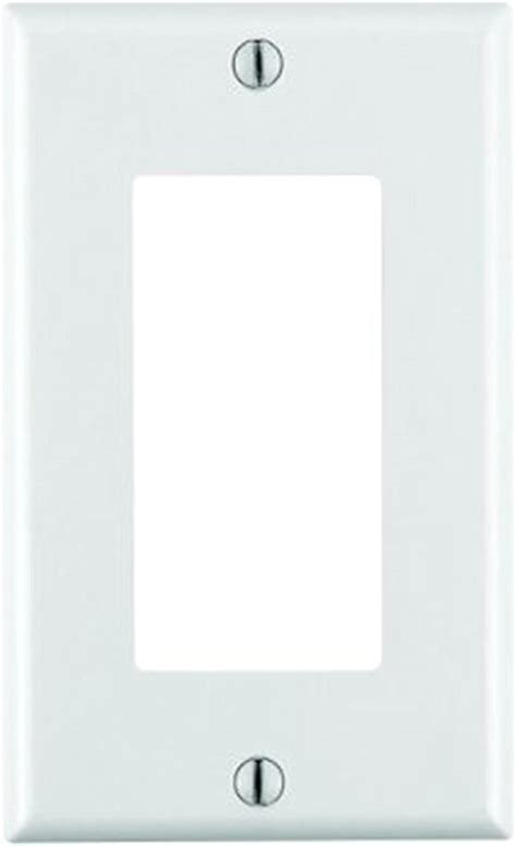 Leviton 80401 W 1 Gang Decoragfci Wallplate Standard Size Thermoset