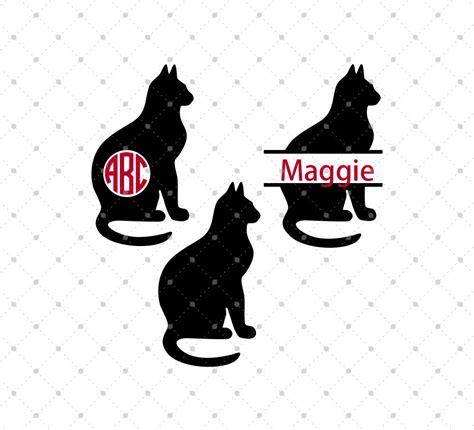 SVG Cut Files for Cricut and Silhouette - Cat Monogram Files – SVG Cut