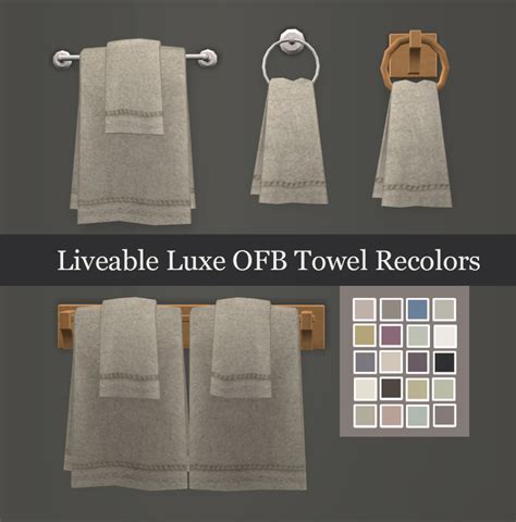 Mod The Sims Liveable Luxe Ofb Towel Recolors