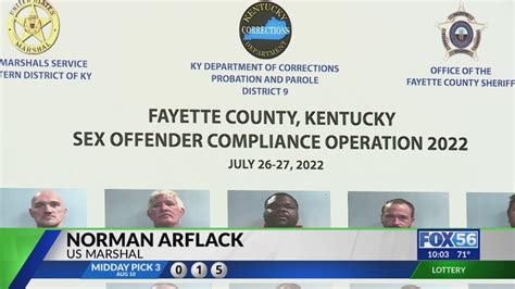 18 Sex Offenders Arrested In Kentucky Multi Agency Compliance Operation