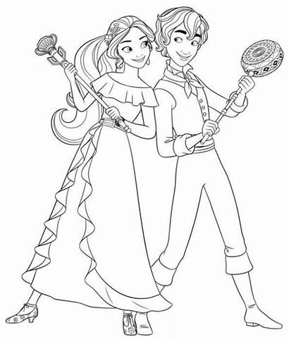 Elena Coloring Avalor Mateo Pages Printable Respective