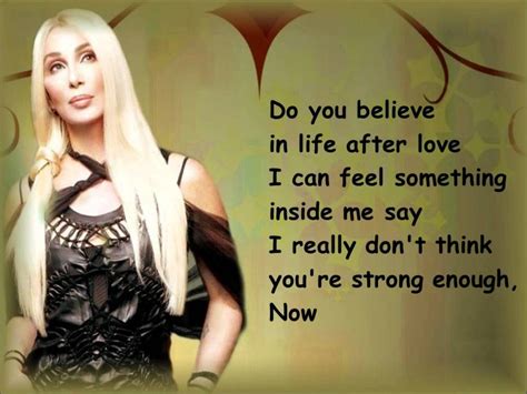 Cher- Believe (lyrics) [HD] | Cher believe lyrics, Believe lyrics, Lyrics