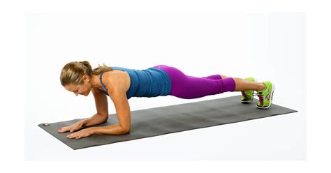 Elbow Plank A Trainers 5 Move Strengthening Ab Workout Popsugar
