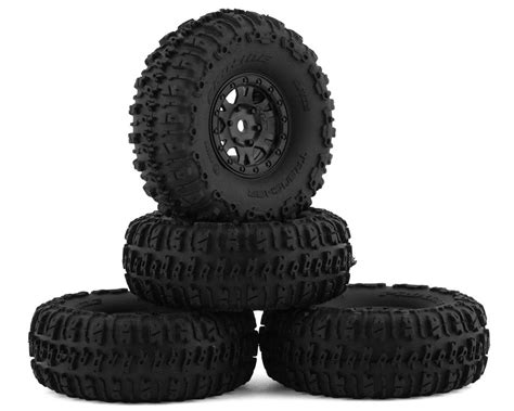 pro line scx24 1 0 trencher pre mounted tires w impulse wheels black 4 medium 10209 10