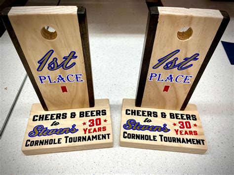 Cornhole Board Trophies Cornhole Tournament Trophies Corn Hole Etsy