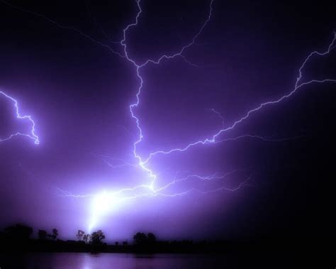 Lightning Storm Lightling Sky Purple Night Hd Wallpaper Peakpx
