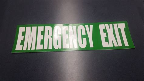 Emergency Exit Sticker Truflow Spray Booths Australia Pty Ltd