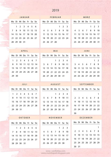 Bereits seit 1983 glänzt schönherr mit ideen für produktpräsentation, verkaufsförderung und professionelle organisationsmethoden. My first free printable 2019 calendar : pink creme ...