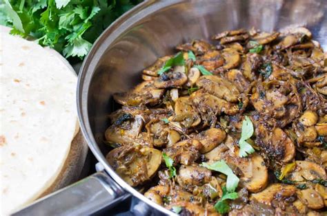 Mushroom masala stir fry (Indian Style) Recipe | A Little Bit of Spice